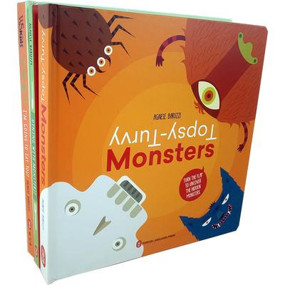 Детские книжки с картинками на английском языке серии Monster настольные книги для детей